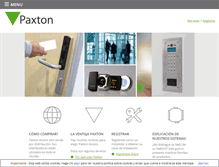 Tablet Screenshot of paxton-es.com
